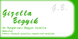 gizella begyik business card